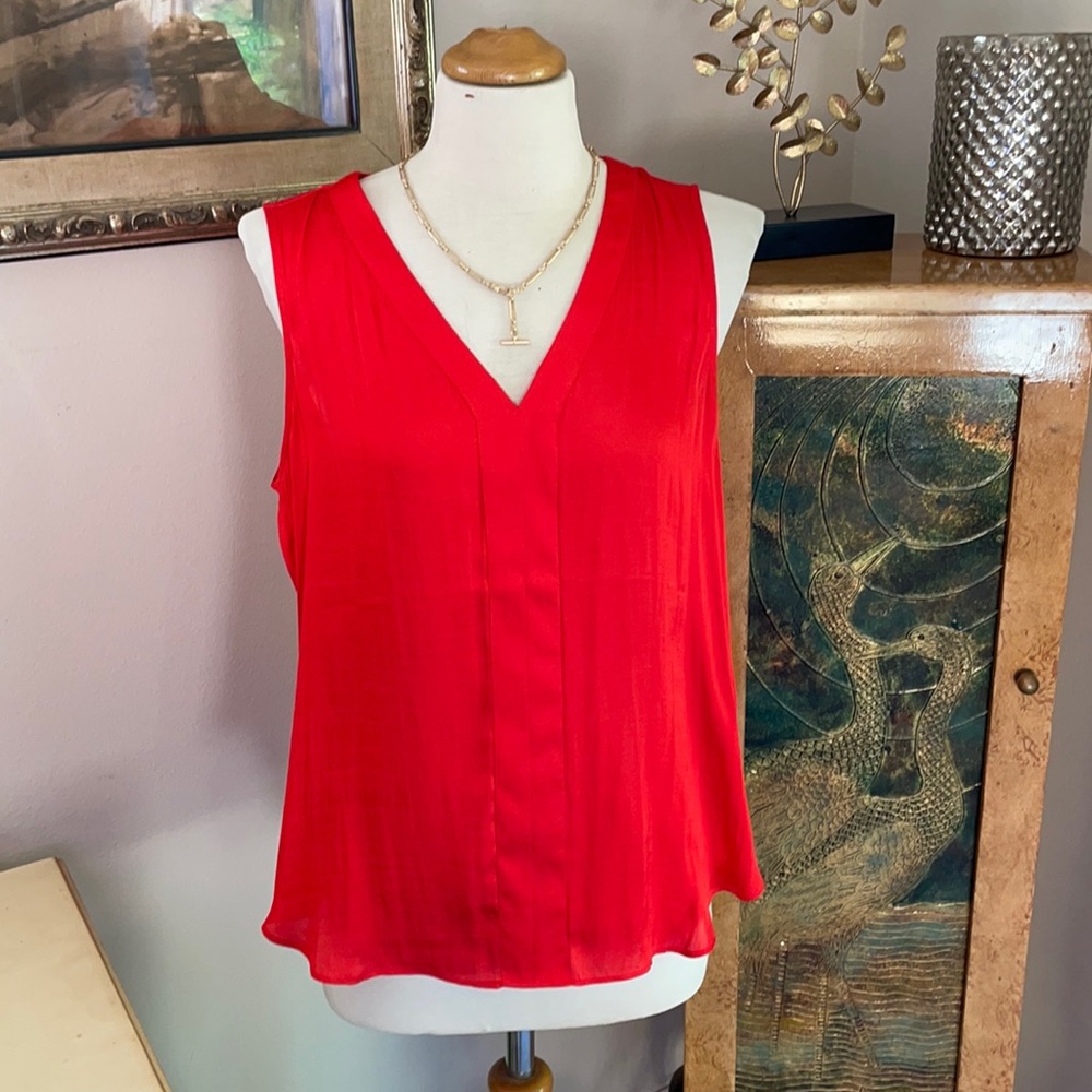 Banana Republic silky orange blouse